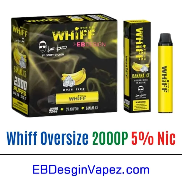 Whiff OverSize Vape - Banana Ice 2000 puffs
