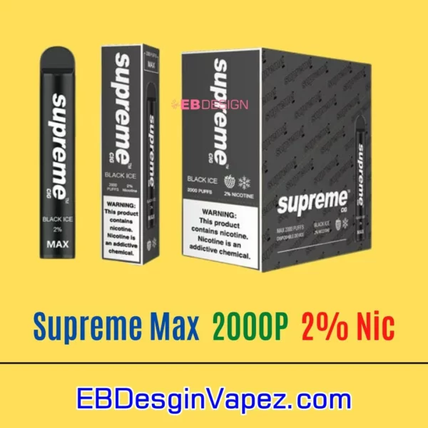 Black ice - Supreme Max 2% Vape disposable