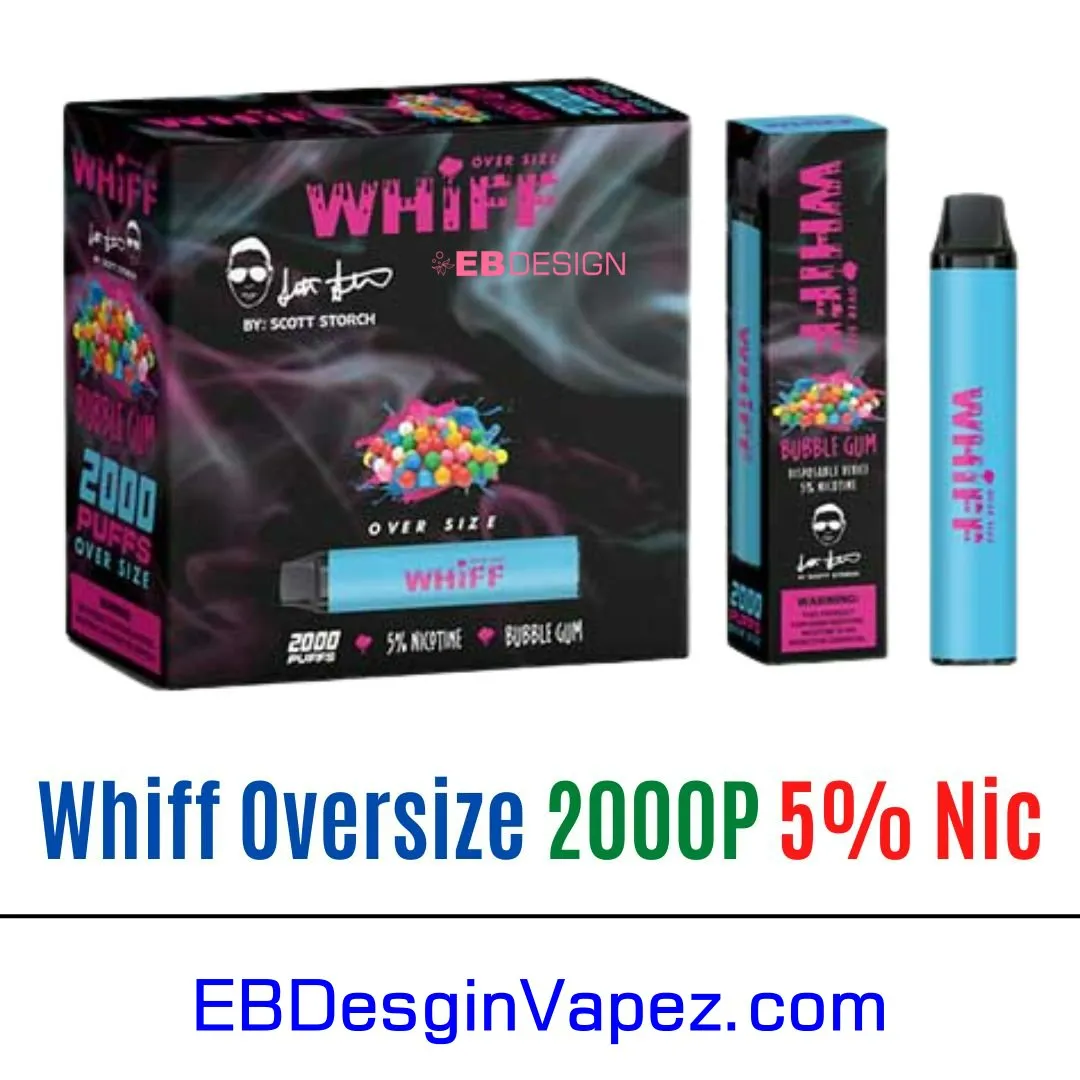Bubblegum - Whiff Disposable Vape 2000 puffs