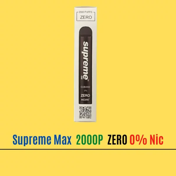 2000 puffs Cubano - Supreme Max Zero 0% Nicotine