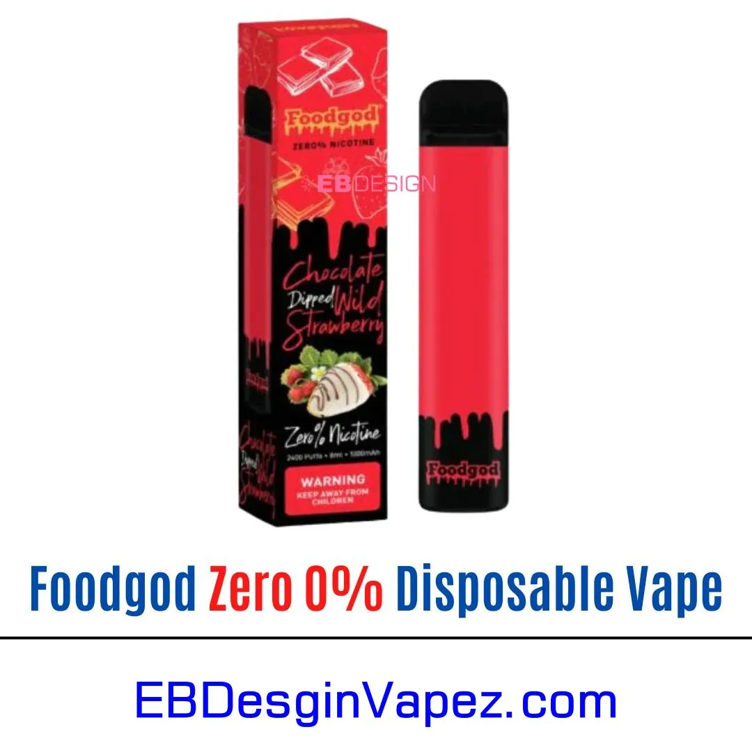 Foodgod Zero 0% Vape - Chocolate Dipped Wild Strawberry disposable