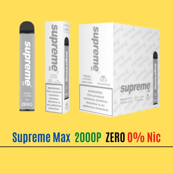disposable Fresh Lychee - Supreme Max Zero 0% Nicotine