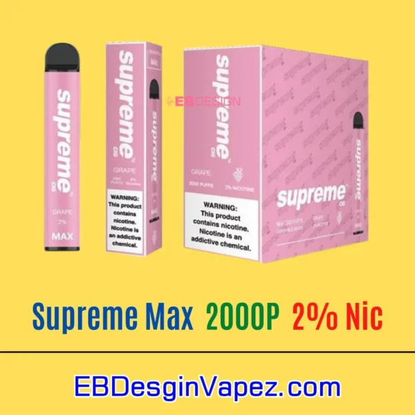 Grape - Supreme Max 2% Vape disposable