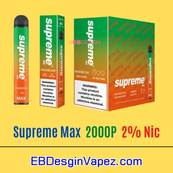 2000 puffs Rainbow - Supreme Max 2% Vape