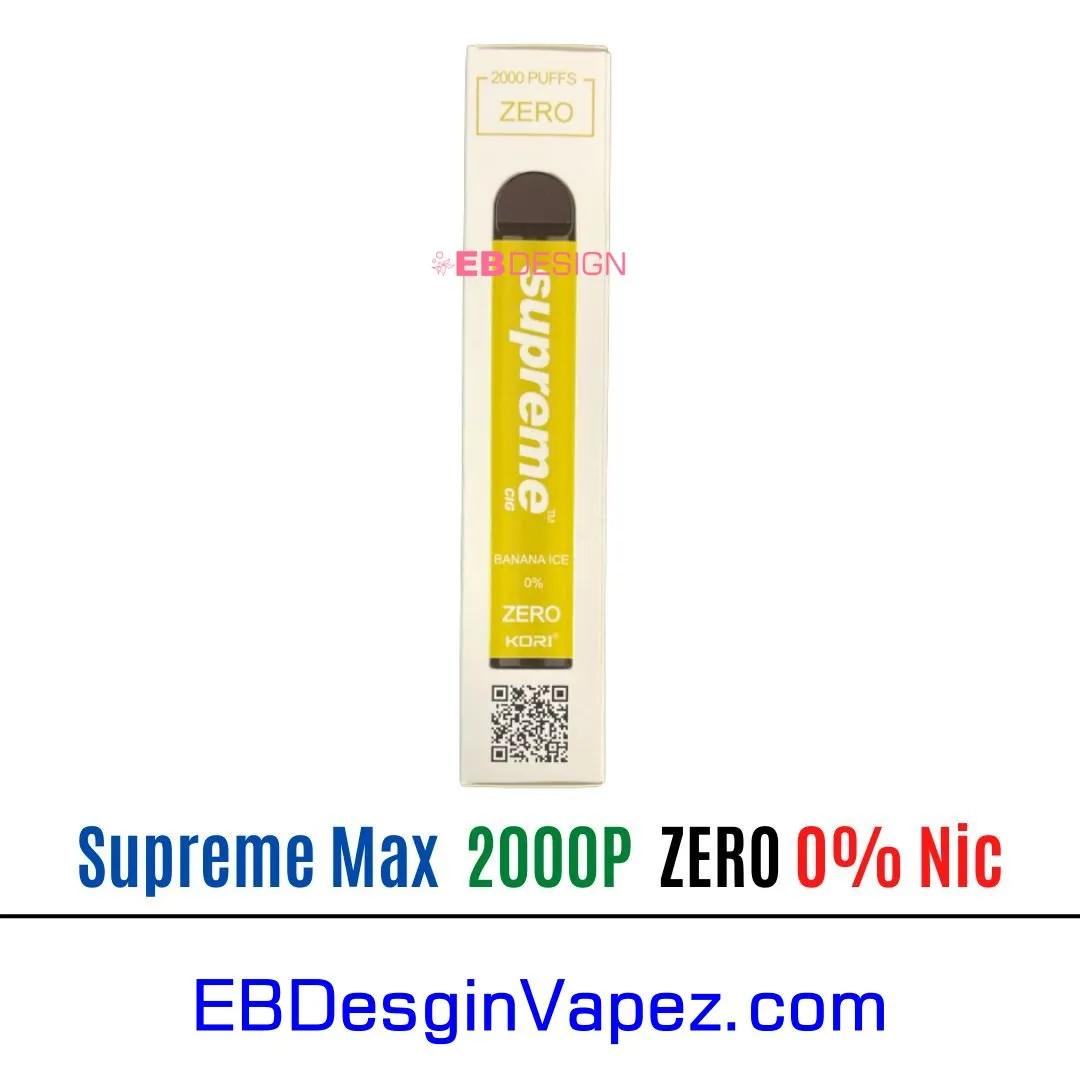 Supreme Max 0% Zero Nicotine - Banana Ice