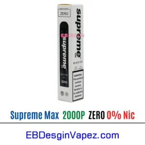 Supreme Max 0% Zero Nicotine - Black Ice 2000 puffs