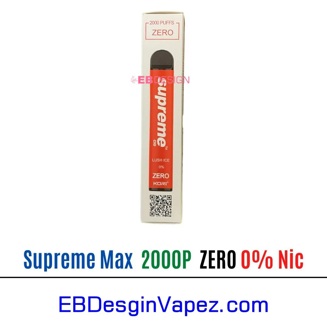Supreme Max 0% Zero Nicotine - Lush Ice 2000 puffs