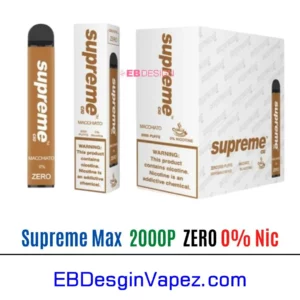 Supreme Max 0% Zero Nicotine - Macchiato 2000 puffs