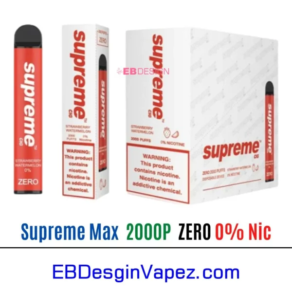 Supreme Max 0% Zero Nicotine - Strawberry Watermelon 2000 puffs