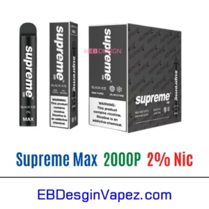 Supreme Max 2% Vape - Black ice 2000 puffs