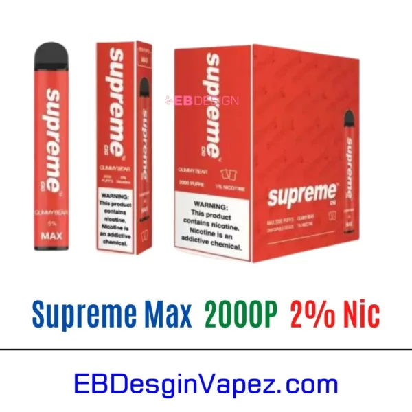 Supreme Max 2% Vape - Gummy bear 2000 puffs