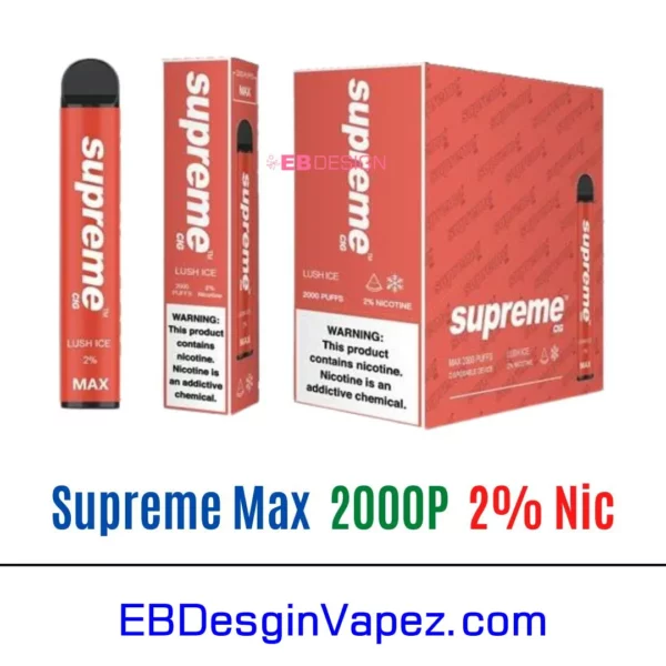 Supreme Max 2% Vape - Lush ice 2000 puffs