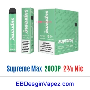 Supreme Max 2% Vape - Mint ice disposable