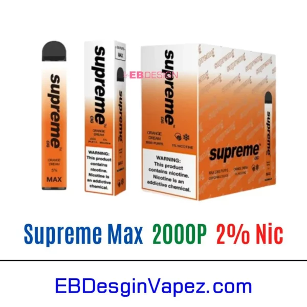 Supreme Max 2% Vape - Orange dream 2000 puffs
