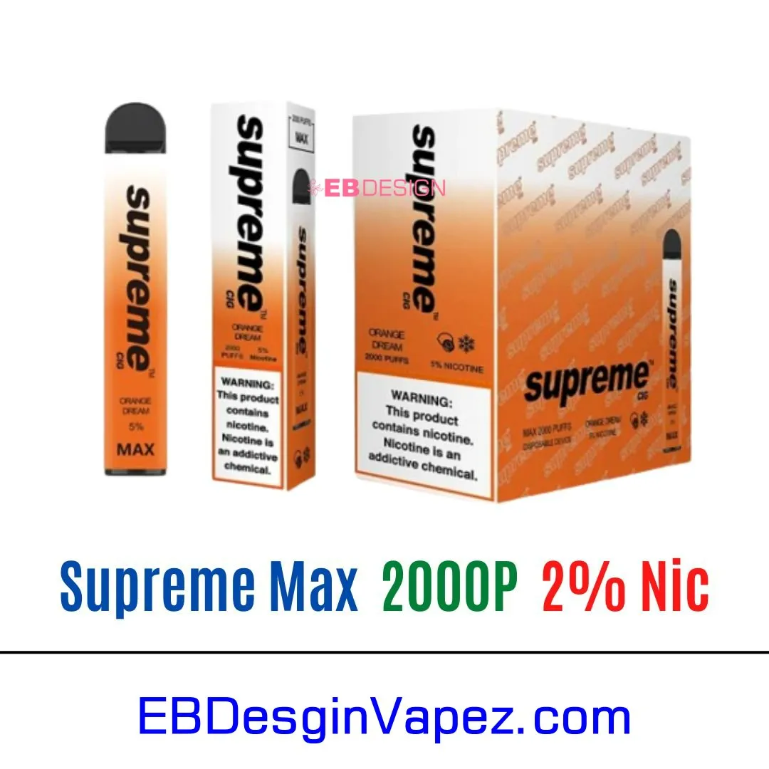 Supreme Max 2% Vape - Orange dream 2000 puffs