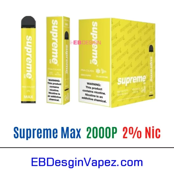 Supreme Max 2% Vape - Pina colada 2000 puffs