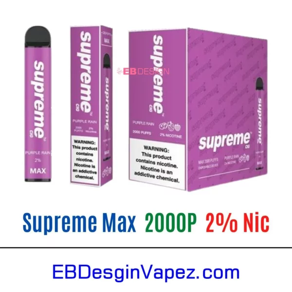 Supreme Max 2% Vape - Purple rain 2000 puffs
