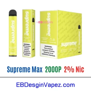 Supreme Max 2% Vape - Strawberry banana 2000 puffs
