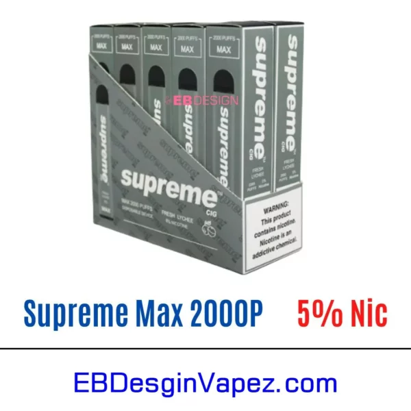 Supreme Max 5% Vape - Fresh lychee