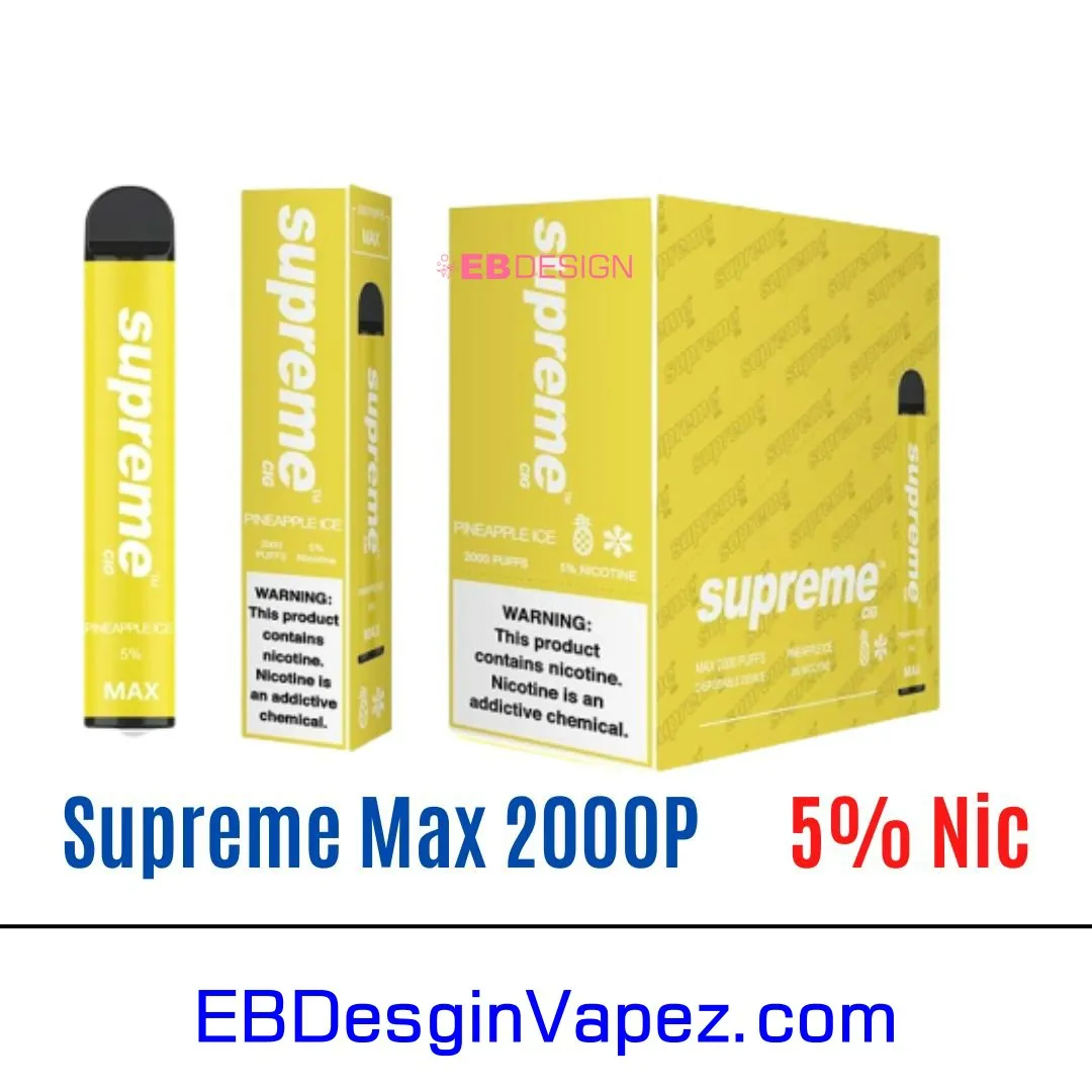 Supreme Max 5% Vape - Pineapple ice 2000 puffs