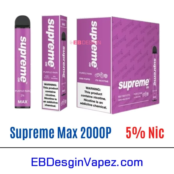 Supreme Max 5% Vape - Purple rain 2000 puffs