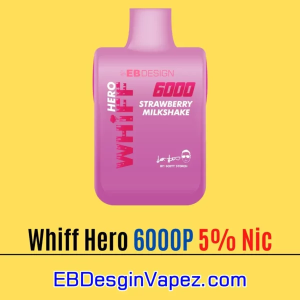 Whiff Hero Disposable Vape - Strawberry Milkshake