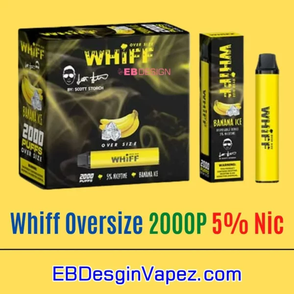 Whiff OverSize Vape - Banana Ice 2000 puffs