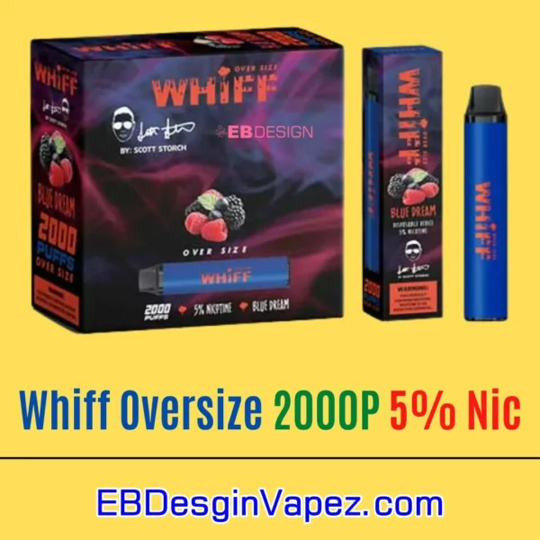 2000 puffs Whiff OverSize Vape - Blue Dream