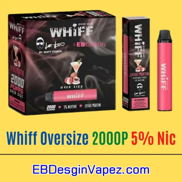 Whiff OverSize Vape - Lychee Martini 2000 puffs